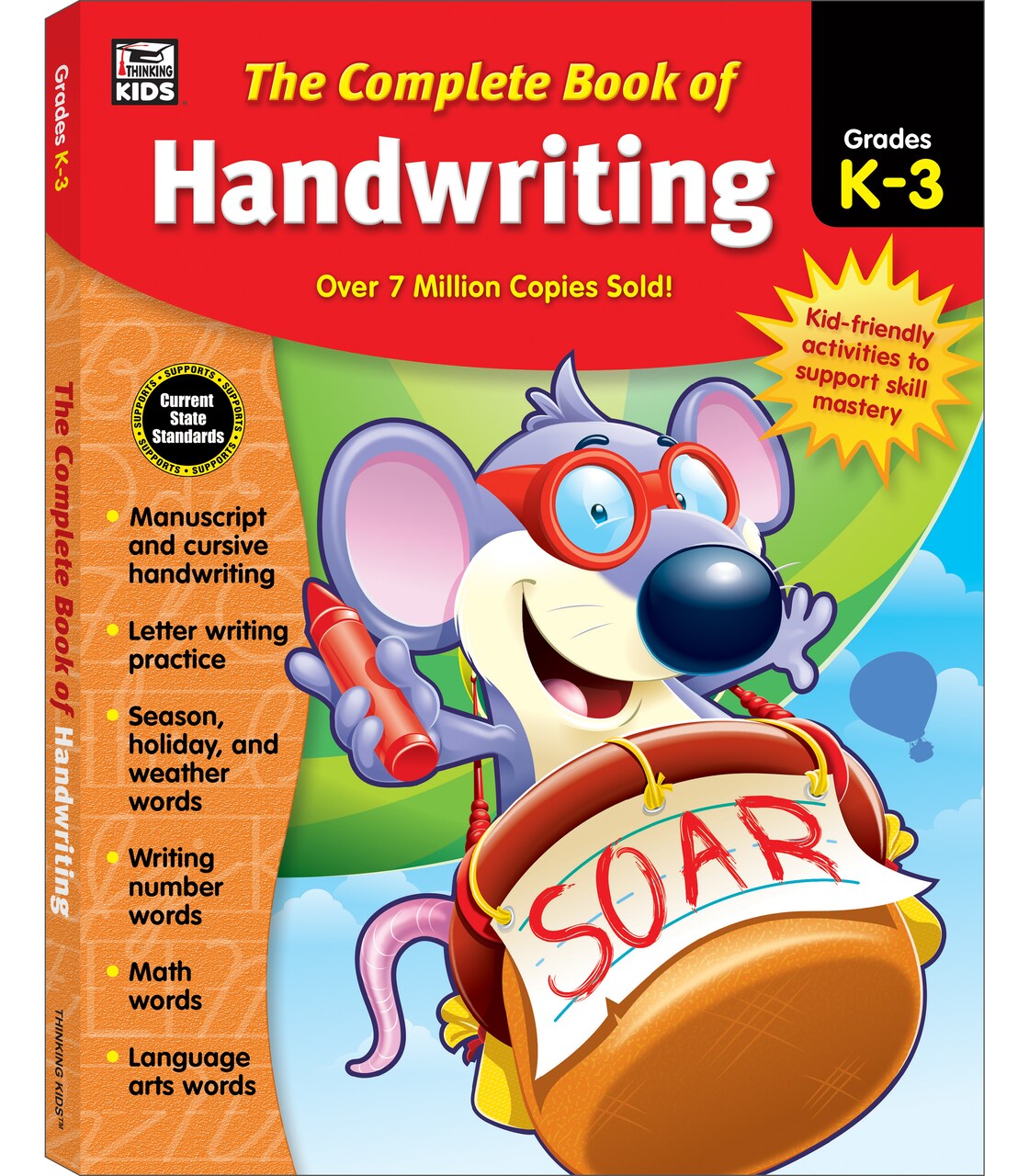 Carson Dellosa Complete Book of Handwriting Workbook, Kindergarten-Grade 3 Manuscript and Cursive Handwriting Practice (416 pgs)